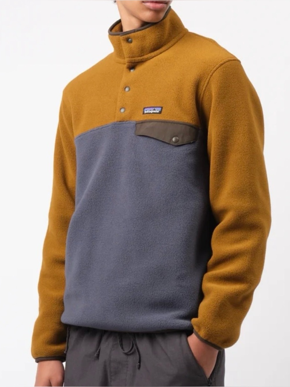 Patagonia synchilla snap fleece men’s large Shelter Brown